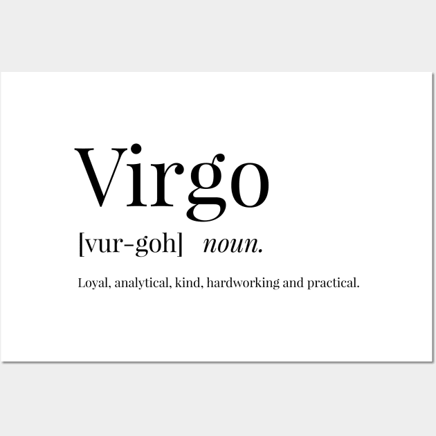 Virgo Definition Wall Art by definingprints